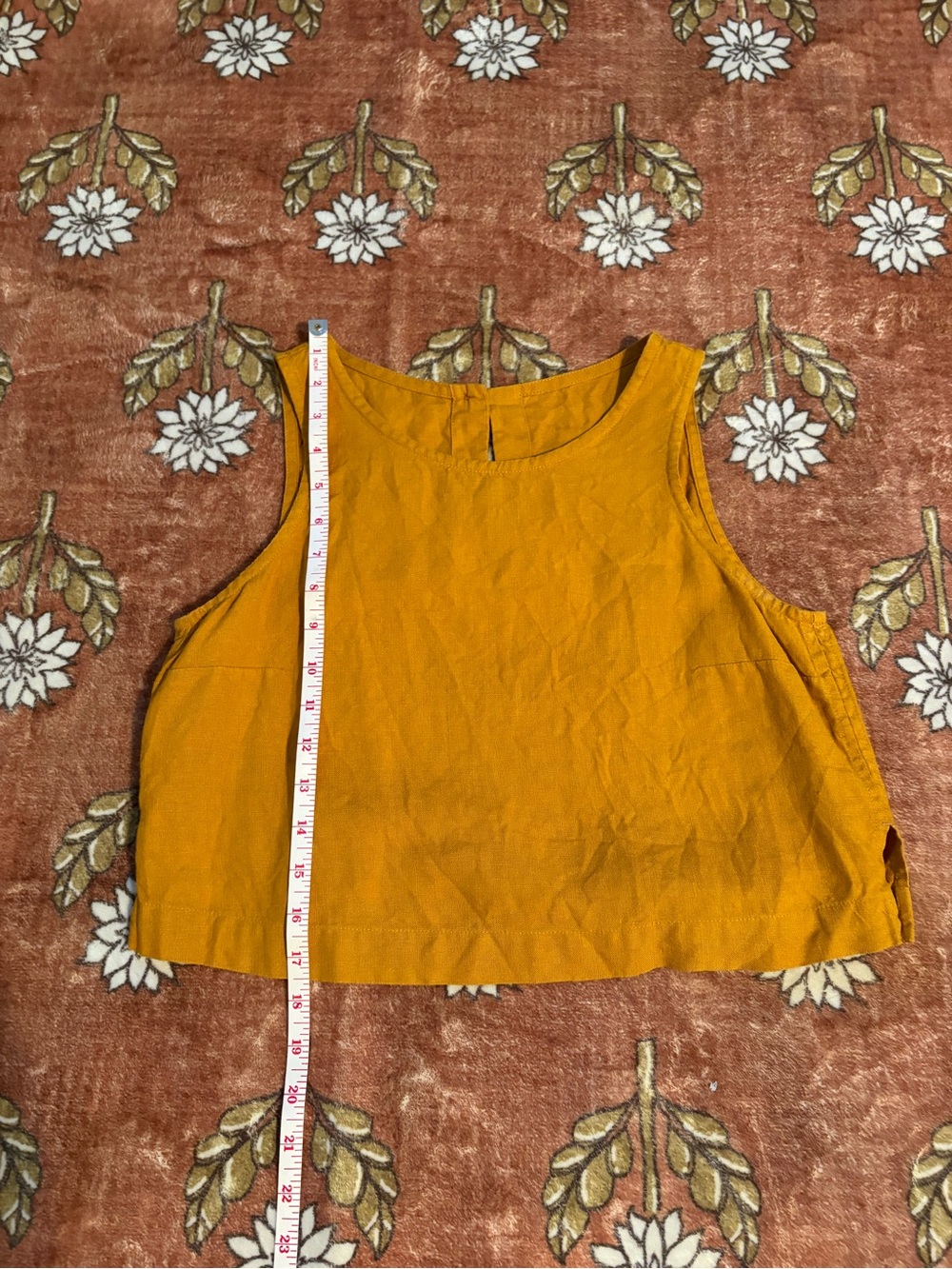 NotPERFECTLINEN Bay top S/M in Saffron - Picture 5 of 7